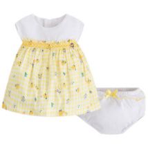 Robe enfant Mayoral Robe bebe Bicolore Jaune 1858