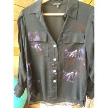 Chemise Massimo Dutti Chemisier violet en voile