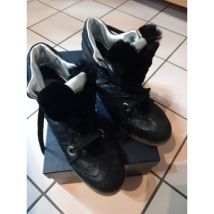 Baskets montantes Serafini Baskets Manhattan -black and fur