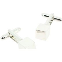 Boutons de manchettes Simon Carter Boutons de manchette cube Gris argent
