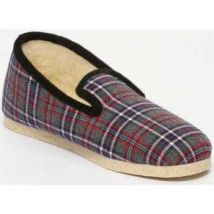 Chaussons Amos Chaussons La ronflante - Ecossais gris rouge