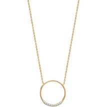 Collier Brillaxis Collier plaqué or cercle pavé