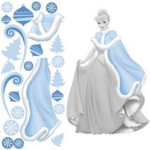 Stickers Jemini Grands stickers muraux hiver pour sticker Cendrillon