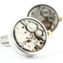 Boutons de manchettes Tony & Paul Boutons de manchette mécanisme de montre II Gris argent