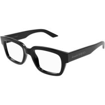 Lunettes de soleil McQ Alexander McQueen AM0454O Cadres Optiques, Noir/Transparent, 52 mm