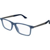 Lunettes de soleil Montblanc MB0333O Cadres Optiques, Bleu/Transparent, 55 mm