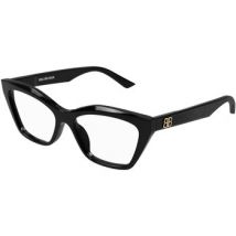 Lunettes de soleil Balenciaga BB0342O Cadres Optiques, Noir/Transparent, 55 mm