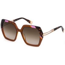 Lunettes de soleil Furla SFU684 Lunettes de soleil, Maron/Marron, 56 mm