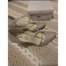 Chaussures escarpins Julia Escarpins crème pailletés