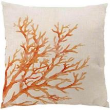 Housses de coussins Autrefois Housse de coussin en poly-lin beige 45 x 45 cm