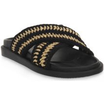 Mules Mosaic RAFFIA NERO