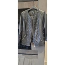 Blouson M&S Mode Perfecto simili cuir noir