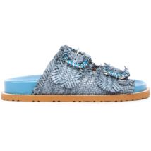 Sandales Coral Blue LEATHER SANDAL JEWEL BUCKLE DEN