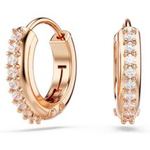 Boucles oreilles Swarovski Créoles Matrix rosées format mini