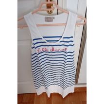 Robe courte Little Marcel Robe courte d'été rayée bleu et blanc