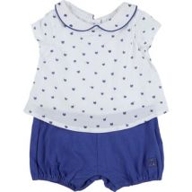 Combinaisons enfant Lili Gaufrette Combinaison bleu, blanc