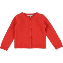Gilet enfant Bonpoint Cardigan cashmere orange