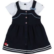 Robe enfant Terre De Marins Robe + t-shirt bleu, blanc