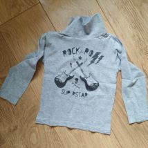 T-shirt enfant In Extenso Col roulé gris In Extenso - 4 ans