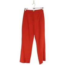 Pantalon Khaite Pantalon droit rouge