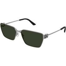 Lunettes de soleil Balenciaga BB0374SK Lunettes de soleil, Ruthénium/Vert, 63 mm