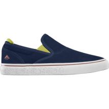 Chaussures de Skate Emerica WINO G6 SLIP ON NAVY GOLD WHITE