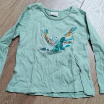 T-shirt enfant Zara T-shirt manches longues vert avec sequins Zara - 5 ans
