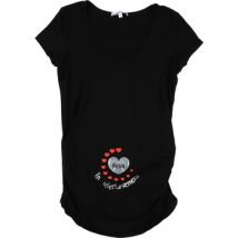 Grossesse Nr T-shirt noir, rouge