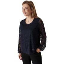 Blouses Daxon by - Tee-shirt devant et manches en dentelle