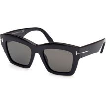 Lunettes de soleil Tom Ford FT1191 LUNA Lunettes de soleil, Noir/Fumée, 52 mm
