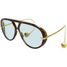 Lunettes de soleil Bottega Veneta BV1273S Lunettes de soleil, Havana/Vert, 63 mm