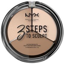 Blush & poudres Nyx Professional Make Up Palette De Modelage Visage 3 Étapes Pour Sculpter fair