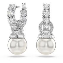Boucles oreilles Swarovski Créoles Matrix Pearl