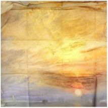 Echarpe Brochier Soieries 1890 Carré 90 Turner Fighting Temeraire