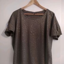 T-shirt Ms Mode T-shirt kaki XL avec motif brillant