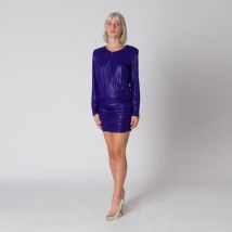 Robe courte Atos Lombardini Robe effet enduit avec drapés