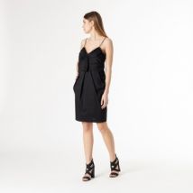 Robe courte Atos Lombardini Robe avec drapés et rouge