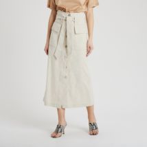 Jupes Erika Cavallini Jupe midi avec ceinture et boutons
