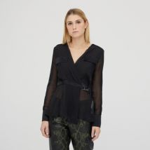 Chemise Atos Lombardini Chemise en soie avec crochet en métal