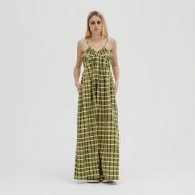 Robe Erika Cavallini robe longue à carreaux en coton