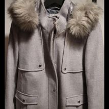 Manteau Christine Laure Manteau 3/4 en laine gris