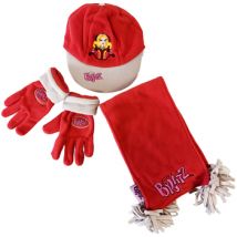 Chapeau Ney Ensemble rouge casquette, écharpe et gants polaire Bratz