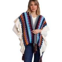 Veste Admas Poncho ouvert Volantes