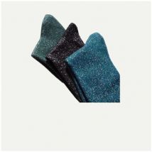 Chaussettes Crazy Socks LOT DE 3 CHAUSSETTES BRILLANTES NOIR
