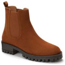Bottines Leonarrxswan Chelsea Estelle - Camel suede