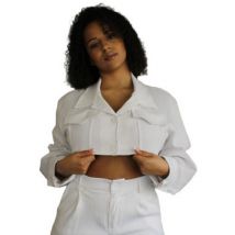 Veste Cerises D’amour Blazer cropped blanc femme