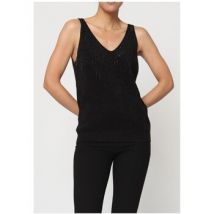 T-shirt Kebello Debardeur Strass F, Noir
