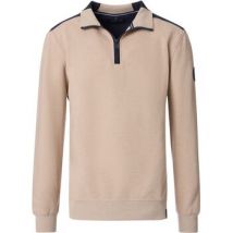 Sweatshirts Casa Moda Pull Demi-Zip Sweat Beige