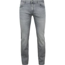 Pantalon Alberto Denim Slim Double Flex Gris