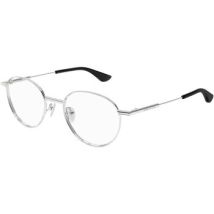 Lunettes de soleil McQ Alexander McQueen AM0502O Cadres Optiques, Argent/Transparent, 49 mm